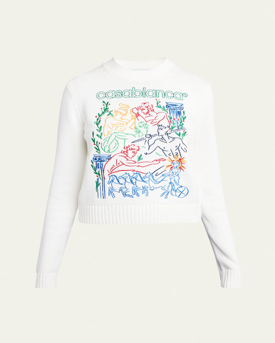 Logo Embroidered Crewneck Sweater